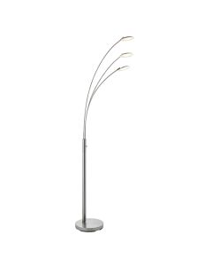 Fynn 3 Lights Floor Lamp In Satin Nickel