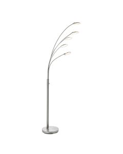 Fynn 5 Lights Floor Lamp In Satin Nickel