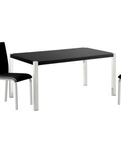 Gamma Wooden Dining Table In Black High Gloss