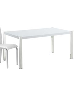 Gamma Wooden Dining Table In White High Gloss