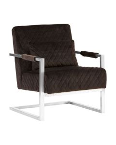 Gatsby Fabric Upholstered Armchair In Black