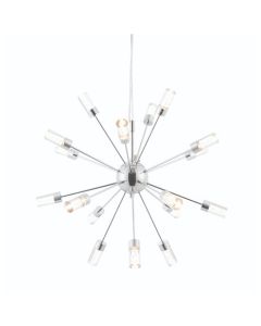 Glacier 18 Lights Clear Bubble Acrylic Ceiling Pendant Light In Chrome