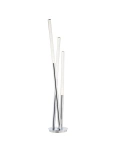 Glacier Clear Bubble Acrylic 3 Lights Floor Lamp In Polished Stainless Steel