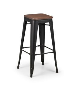 Grafton Backless Wooden Bar Stool In Mocha Elm