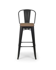 Grafton Wooden Bar Stool In Mocha Elm