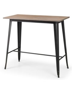 Grafton Wooden Bar Table In Mocha Elm