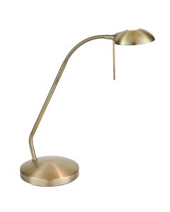 Hackney Touch Task Table Lamp In Antique Brass