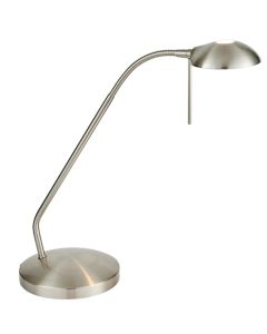 Hackney Touch Task Table Lamp In Satin Chrome