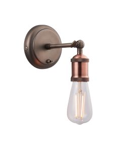 Hal Wall Light In Aged Pewter And Aged Copper