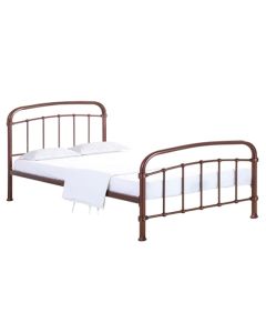 Halston Metal King Size Bed In Copper