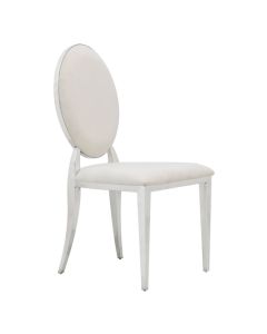 Hampton Velvet Upholstered Dining Chair In Cream