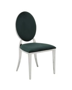 Hampton Velvet Upholstered Dining Chair In Green