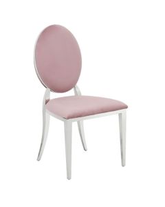 Hampton Velvet Upholstered Dining Chair In Pink