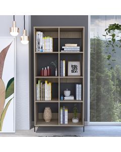 Harvard Wide Wooden Bookcase In Washed Oak