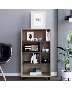 Harvard Wooden Display Bookcase In In Washed Oak