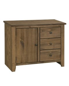 Havana Small Wooden Sideboard In Pine With 1 Door And 3 Drawers