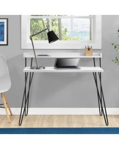 Haven Wooden Retro Laptop Desk With Riser In White