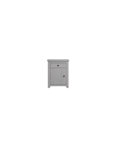 Havana Wooden Bedside Cabinet With 1 Door And 1 Drawer In Grey