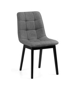 Hayden Linen Fabric Dining Chair In Grey