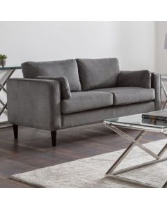 Hayward Chenille Fabric Upholstered 2 Seater Sofa In Elephant Grey