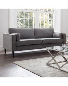 Hayward Chenille Fabric Upholstered 3 Seater Sofa In Elephant Grey