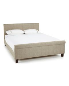 Hazel Fabric Upholstered Double Bed In Linen