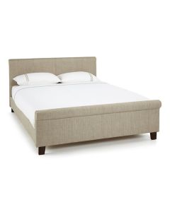 Hazel Fabric Upholstered Small Double Bed In Linen