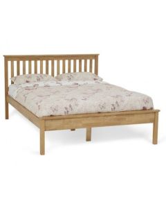 Heather Wooden King Size Bed In Honey Oak