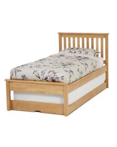 Heather Wooden Single Bed With Guest Bed In Honey Oak