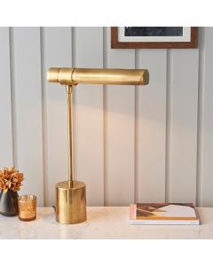 Hiero Task Table Lamp In Antique Brass