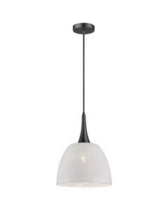 Holborn 1 Bulb Ceiling Pendant Light In White And Matt Black