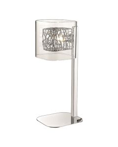 Holland 1 Clear Glass Shade Bulb Table Lamp In Chrome