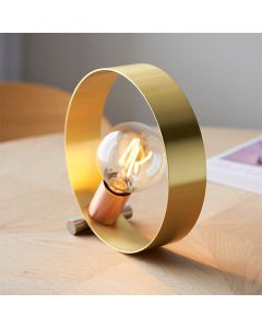 Hoop Table Lamp In Brushed Brass