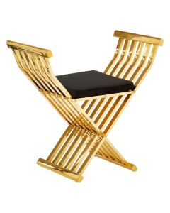 Horizon Cross Design Occasional Chair In Gold