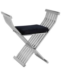 Horizon Cross Design Occasional Chair In Silver