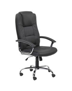 Houston Faux Leather High Back Executive Office Chair In Black