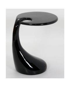 Houston Wooden Lamp Table In Black High Gloss