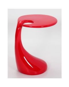 Houston Wooden Lamp Table In Red High Gloss