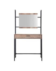 Hoxton Dressing Table With Mirror In Distressed Oak Effect