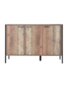 Hoxton Wooden 3 Doors Sideboard In Oak