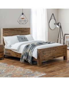Hoxton Wooden Double Bed In Acacia