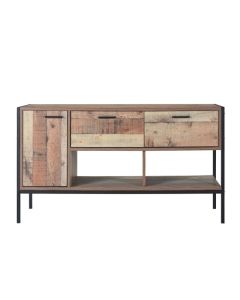 Hoxton Wooden TV Stand In Oak With 1 Door And 2 Drawers