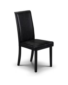 Hudson Faux Leather Dining Chair In Black