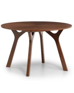 Huxley Round Wooden Dining Table In Walnut