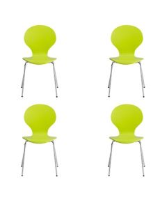 Ibiza Set Of 4 Dining Chairs In Lime