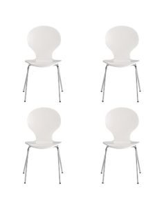 Ibiza Set Of 4 Dining Chairs In White