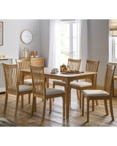 Ibsen Extending Wooden Dining Table In Oak With 6 Chairs
