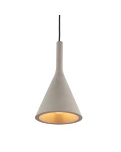 Jakob Ceiling Pendant Light In Smooth Grey Plaster