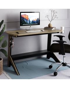 Jersey Wooden Computer Desk In Black And Oak