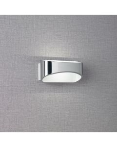 Johnson LED Wall Light In Polished Aluminium And Matt White